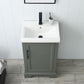 20 Inch Single Sink Bathroom Vanity in Vintage Green with Ceramic Sink and Countertop - Vanity Art VA5020-VG