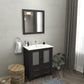 30 Inch Single Sink Bathroom Vanity in Espresso with Ceramic Countertop - Vanity Art VA3030E