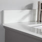 72 Inch Single Sink Bathroom Vanity in Gray with White Marble Countertop - Vanity Art VA1072DG