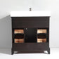 36 Inch Single Sink Bathroom Vanity in Espresso with White Marble Countertop - Vanity Art VA1036E