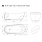 Freestanding Solid Surface Resin Matte Bathtub 67 Inch x 31.5 Inch - Vanity Art VA6911-ML