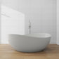 Freestanding Solid Surface Resin Matte Bathtub 63 Inch x 37.5 Inch - Vanity Art VA6918-ML