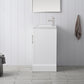 24 Inch Single Sink Bathroom Vanity in White with Ceramic Sink and Countertop - Vanity Art VA5024-W