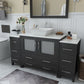 60 Inch Single Sink Bathroom Vanity in Espresso with Marble Countertop - Vanity Art VA3136-60E