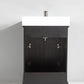 24 Inch Single Sink Bathroom Vanity in Espresso with White Marble Countertop - Vanity Art VA1024E