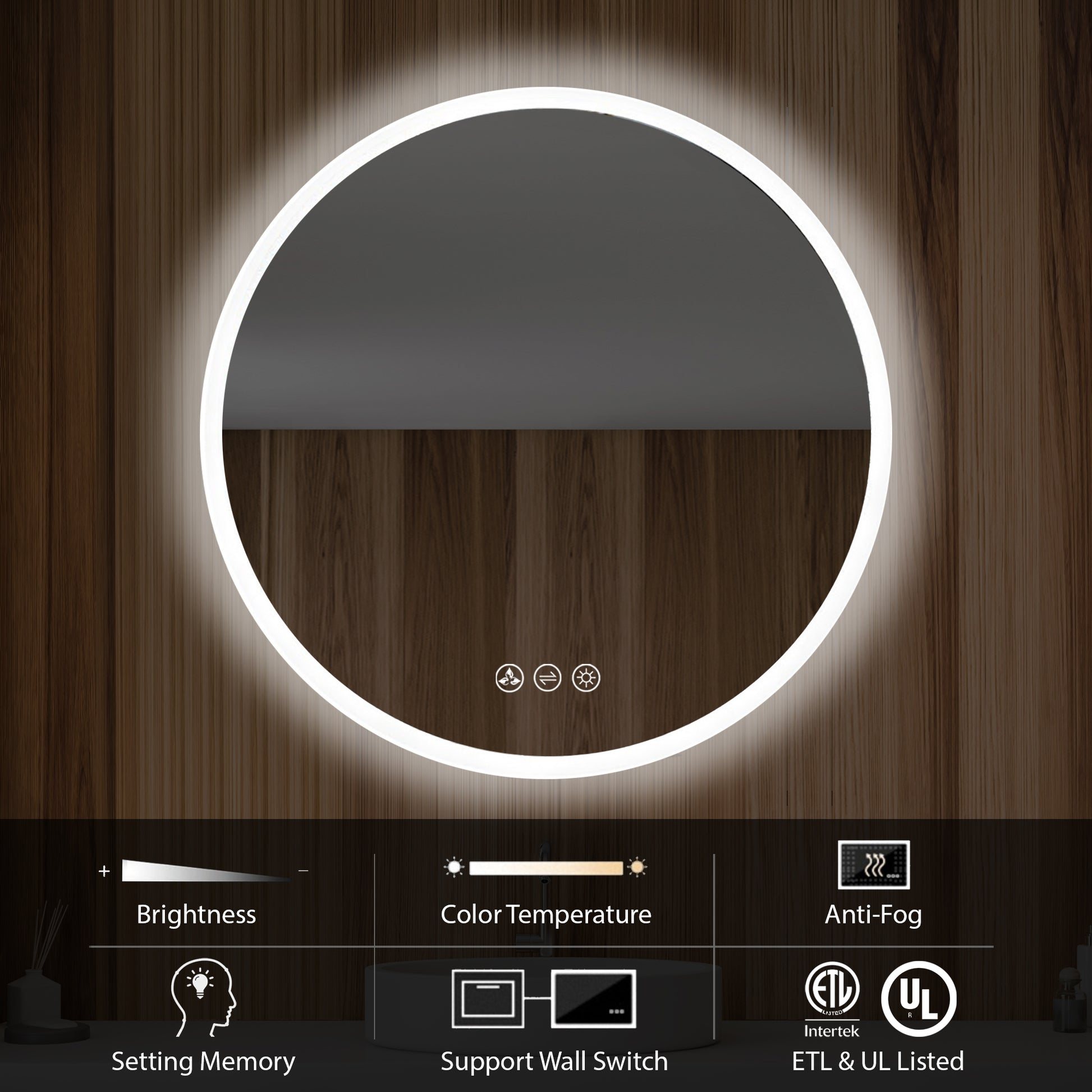 Blossom Orion - 32" Round LED Mirror Frosted Side LED M3 R32