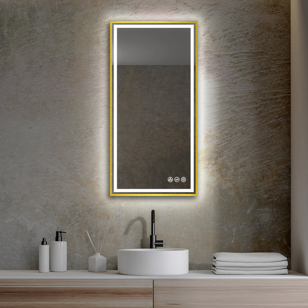 Blossom Stellar - 18 LED Mirror Brushed Gold Frame LED M4 1836 BG