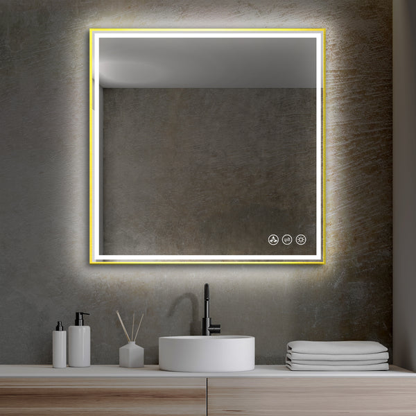 Blossom Stellar - 36 LED Mirror Brushed Gold Frame LED M4 3636 BG