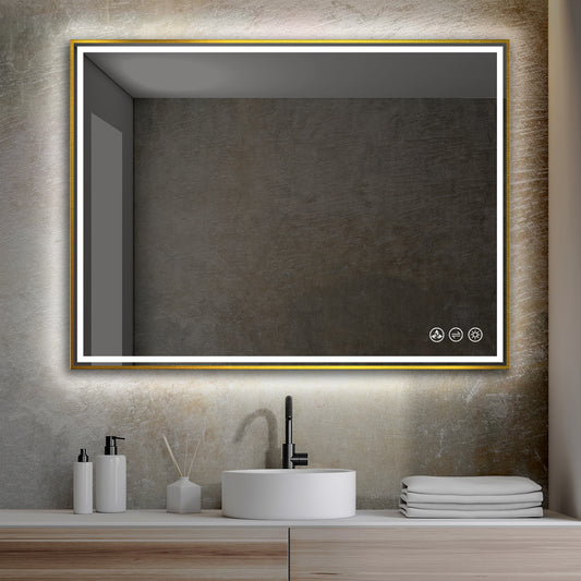 Blossom Stellar - 48" LED Mirror Brushed Gold Frame LED M4 4836 BG