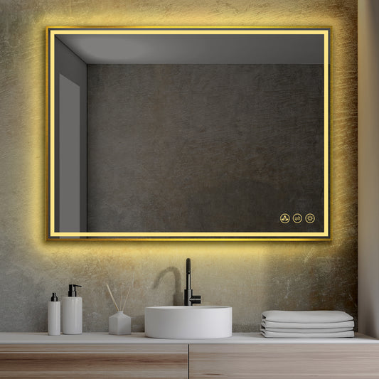 Blossom Stellar - 48" LED Mirror Brushed Gold Frame LED M4 4836 BG