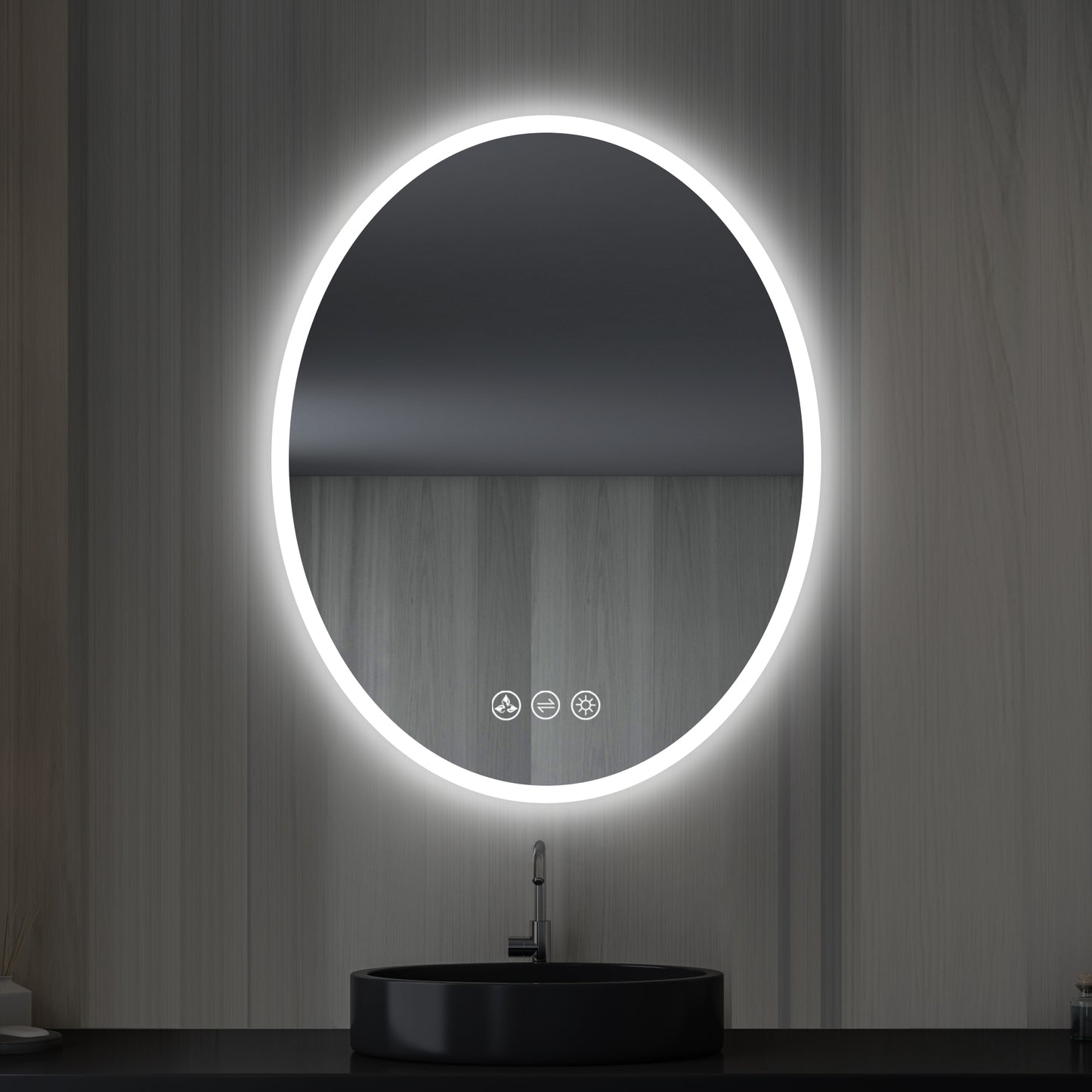 Blossom Oval - 20'' LED Mirror Frosted Side LED M6 2030