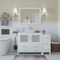 48 Inch Single Sink Bathroom Vanity in White with Marble Countertop - Vanity Art VA3136-48W