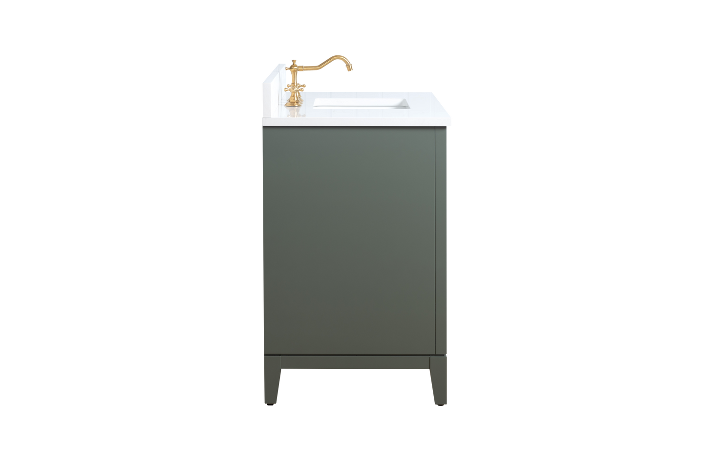 42 Inch Single Sink Bathroom Vanity in Vintage Green with Marble Countertop - Vanity Art VA8042-VG