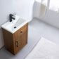 20 Inch Single Sink Bathroom Vanity in Tan with Marble Countertop - Vanity Art VA7020-T