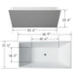 67 Inch Freestanding White Acrylic Bathtub with Overflow And Pop-Up Drain - Vanity Art VA6813-L