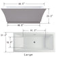 67 Inch Freestanding White Acrylic Bathtub with Overflow And Pop-Up Drain - Vanity Art VA6817-L-PC