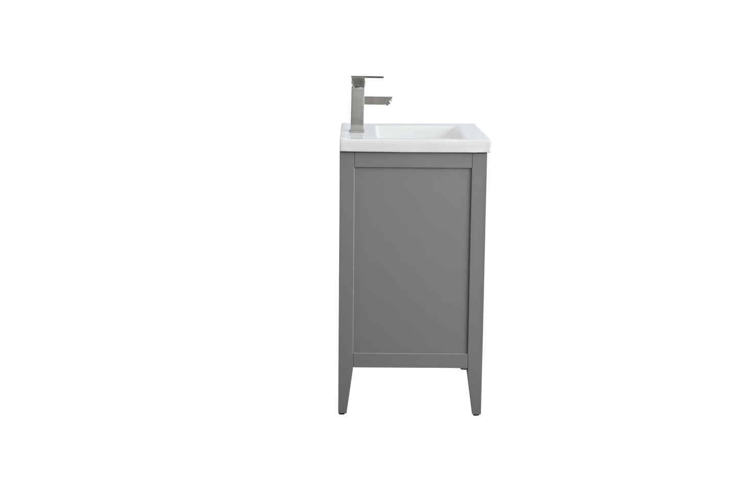 24 Inch Single Sink Bathroom Vanity in Cashmere Gray with Ceramic Top - Vanity Art VA9024-G