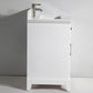 30 Inch Single Sink Bathroom Vanity in White with White Marble Countertop - Vanity Art VA1030W