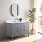 48 Inch Single Sink Bathroom Vanity in Cashmere Gray with Marble Countertop - Vanity Art VA9048-G