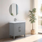 30 Inch Single Sink Bathroom Vanity in Cashmere Gray with Ceramic Top - Vanity Art VA9030-G