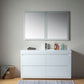 60 Inch Single Sink Bathroom Vanity in White with Resin Top - Vanity Art VA6060WF