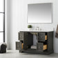 48 Inch Single Sink Bathroom Vanity in Gray with Marble Countertop & Backsplash - Vanity Art VA5048-SG