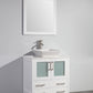 30 Inch Single Sink Bathroom Vanity in White with Marble Countertop - Vanity Art VA3130W