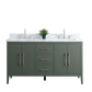 60 Inch Double Sink Bathroom Vanity in Vintage Green with Marble Countertop - Vanity Art VA9060-DVG