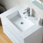 30 Inch LED Lighted Wall Hung Single Sink Bathroom Vanity in White with Resin Top - Vanity Art VA6030WL