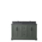 54 Inch Double Sink Bathroom Vanity in Vintage Green with Marble Countertop & Backsplash - Vanity Art VA5054-VG