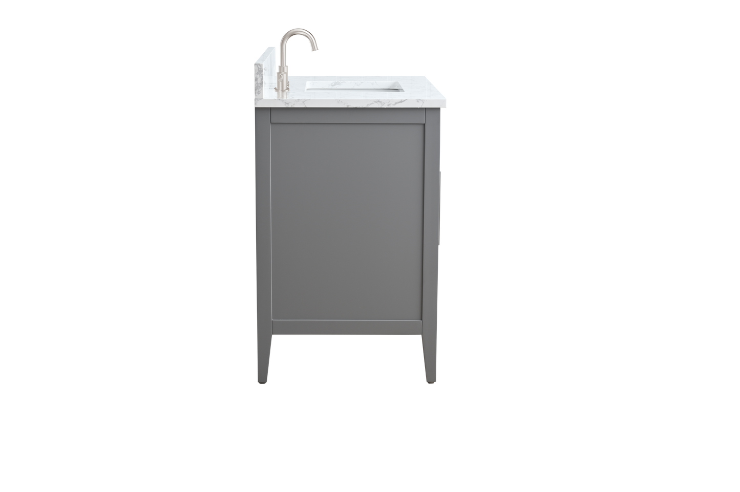 36 Inch Single Sink Bathroom Vanity in Cashmere Gray with Marble Countertop - Vanity Art VA9036-G