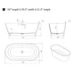 Freestanding Solid Surface Resin Matte Bathtub 59 Inch x 29.5 Inch - Vanity Art VA6912-MS