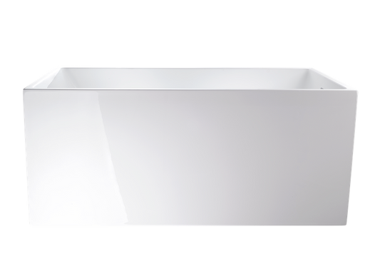 47 Inch Freestanding White Acrylic Bathtub with Overflow And Pop-Up Drain - Vanity Art VA6816B-XS