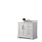 36 Inch Single Sink Bathroom Vanity in White with Marble Countertop & Backsplash - Vanity Art VA5036-W