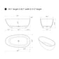 Freestanding Oval-Shaped Stone Resin Bathtub 59 Inch x 30.5 Inch - Vanity Art VA6913-PRS