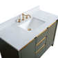 48 Inch Single Sink Bathroom Vanity in Vintage Green with Marble Countertop - Vanity Art VA8048-VG