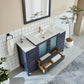 60 Inch Single Sink Bathroom Vanity in Blue with Ceramic Countertop - Vanity Art VA3036-60B