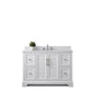 48 Inch Single Sink Bathroom Vanity in White with Marble Countertop & Backsplash - Vanity Art VA5048-W