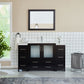 60 Inch Single Sink Bathroom Vanity in Espresso with Ceramic Countertop - Vanity Art VA3036-60E