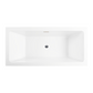 67 Inch Freestanding White Acrylic Bathtub with Overflow And Pop-Up Drain - Vanity Art VA6817-L-PC