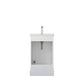 20 Inch Single Sink Bathroom Vanity in White with Ceramic Sink and Countertop - Vanity Art VA5020-W