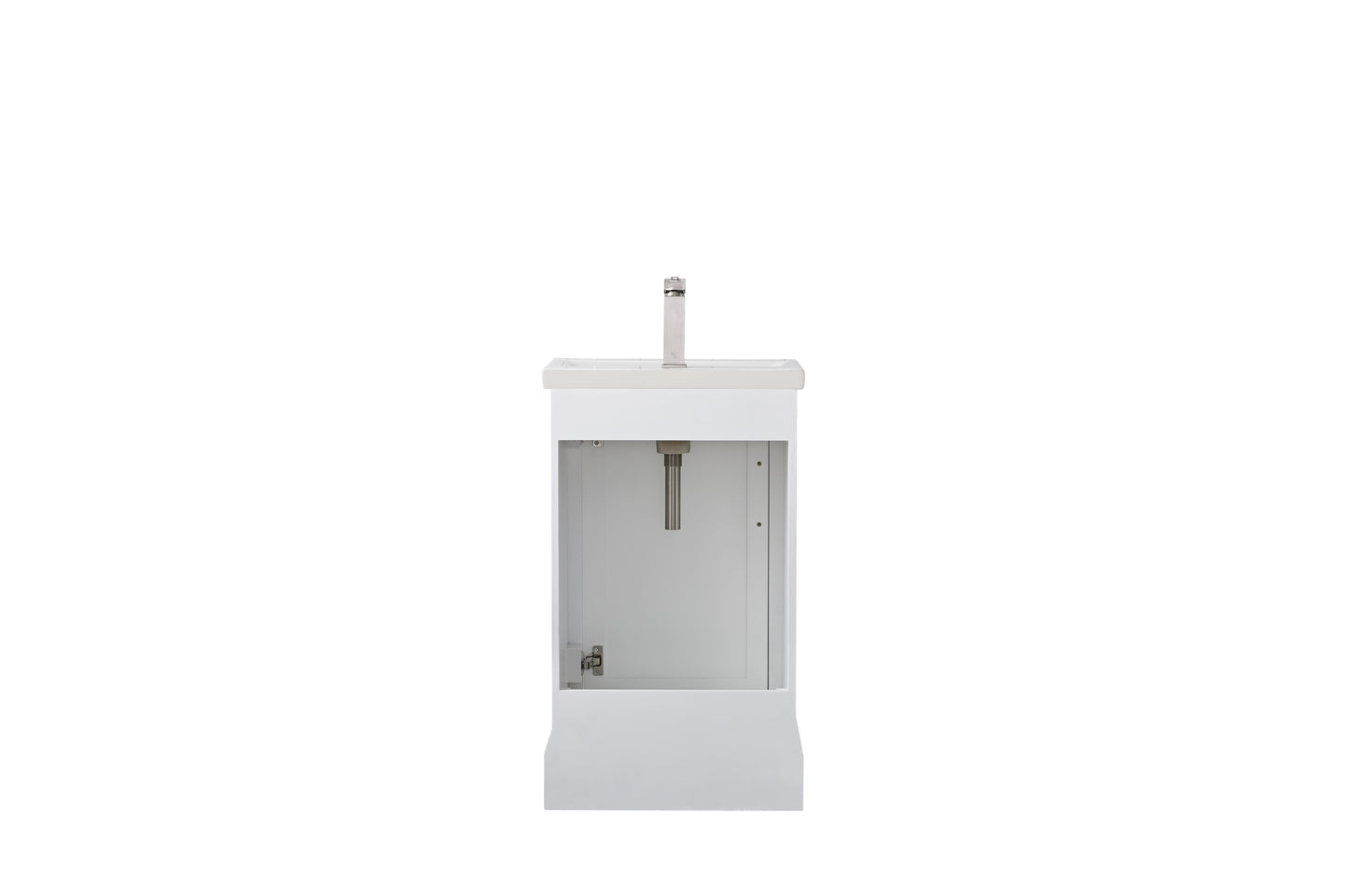 20 Inch Single Sink Bathroom Vanity in White with Ceramic Sink and Countertop - Vanity Art VA5020-W