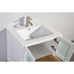 96 Inch Double Sink Bathroom Vanity in White with Ceramic Countertop - Vanity Art VA3030-96W