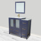 36 Inch Single Sink Bathroom Vanity in Blue with Ceramic Countertop - Vanity Art VA3024-36B