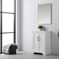 24 Inch Single Sink Bathroom Vanity in White with Ceramic Sink and Countertop - Vanity Art VA5024-W