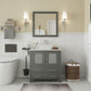 30 Inch Single Sink Bathroom Vanity in Gray with Marble Countertop - Vanity Art VA3130G