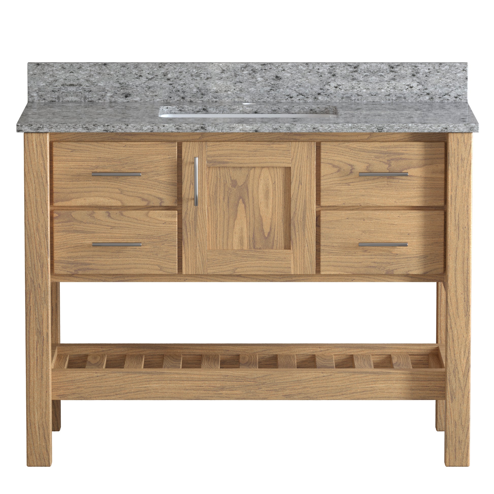 USA Patriot 48 Inch Oak Bathroom Vanity - Pepper Counter - P48-PEPPER