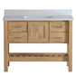 USA Patriot 48 Inch Oak Bathroom Vanity - White Counter - P48-WHITE