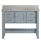 USA Patriot 48 Inch Gray Bathroom Vanity – Olympus Counter - P48G-OLYMPUS