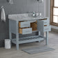 USA Patriot 48 Inch Gray Bathroom Vanity - Pepper Counter - P48G-PEPPER